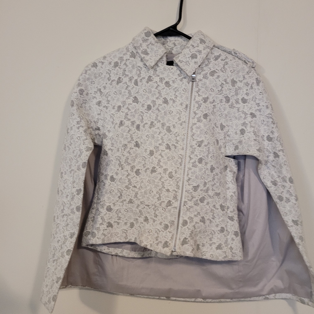 BCBG White Jameson Lace Cape